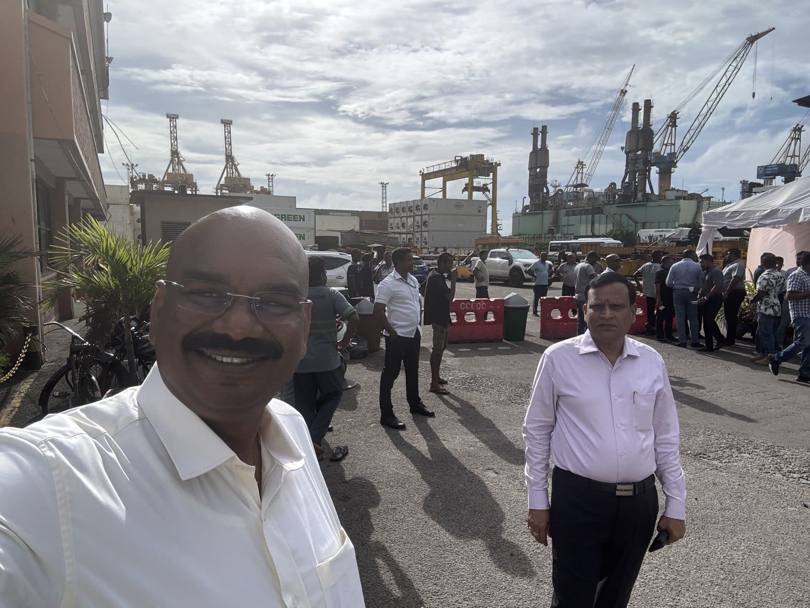 BOSS Container Line team at a container yard