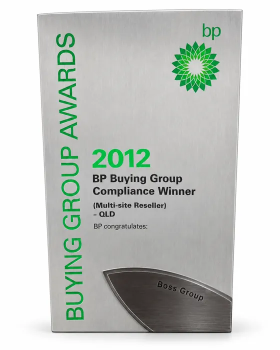 BP Buying Group Compliance Winner 2012 plaque